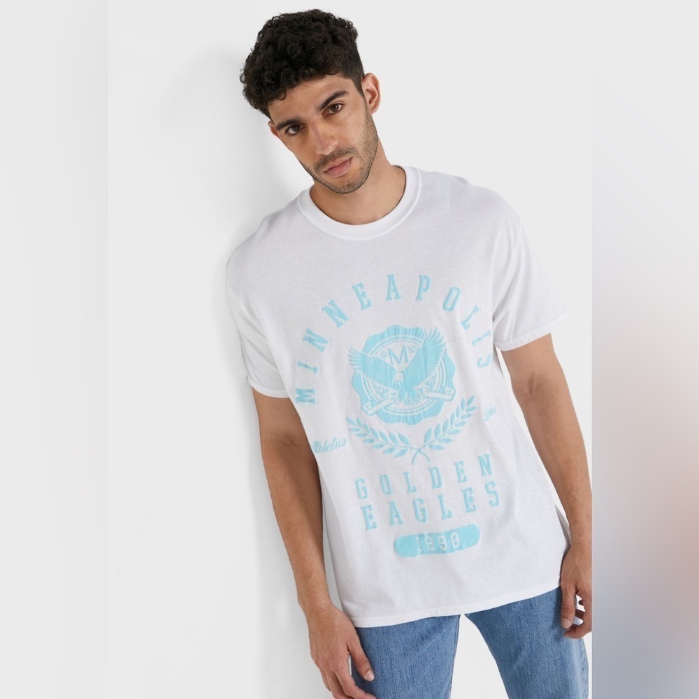 NWT! TOPMAN Oversize Minneapolis Golden Eagles Graphic Tee - Size XL 🎞️